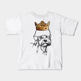 Dandie Dinmont Terrier Dog King Queen Wearing Crown Kids T-Shirt